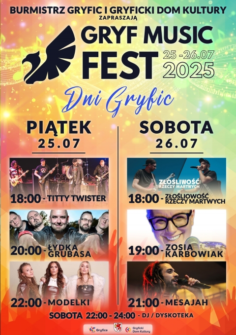 Gryfice szykują się na muzyczne święto! Gryf Music Fest 2025 już 25–26 lipca