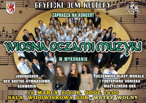 Zapraszamy na koncert - 12 marca 2020 r. godz. 18.00