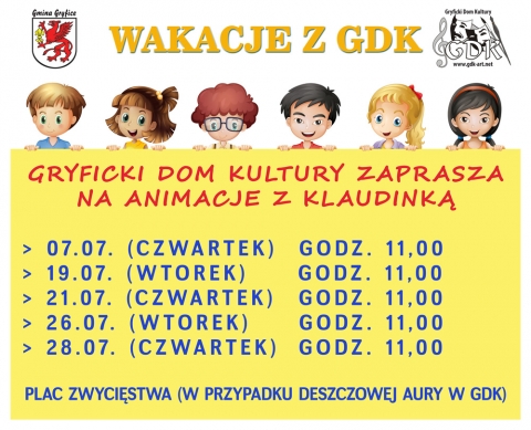 WAKACJE Z GDK – „Animacje z Klaudinką”