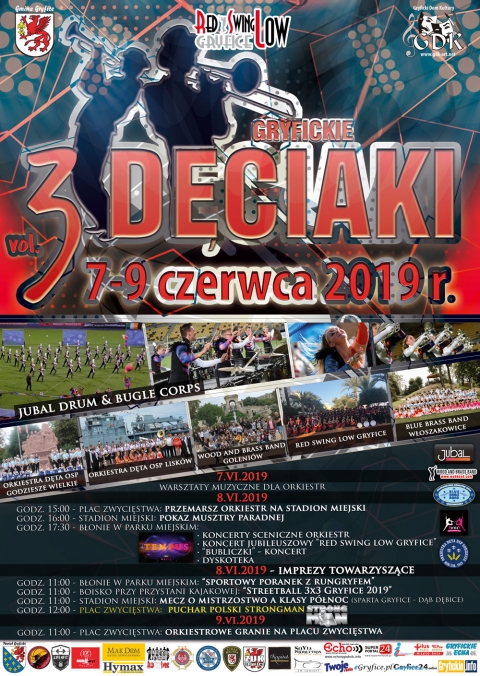 Gryfickie Dęciaki - zapraszamy 7-8-9 czerwca 2019 roku