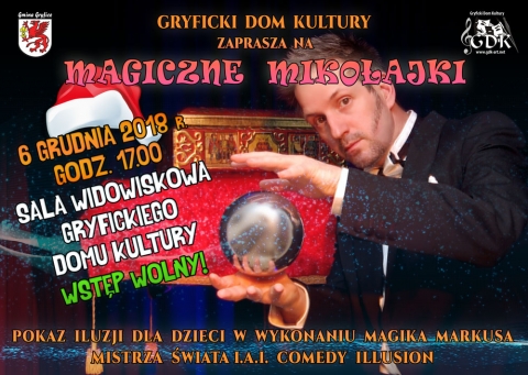 Zapraszamy dzieci na &quot;Magiczne Mikołajki&quot; z GDK - 6 grudnia o godz. 17:00