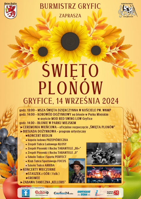 Święto Plonów 2024 – Serdecznie zapraszamy na uroczystości dożynkowe w Gminie Gryfice!