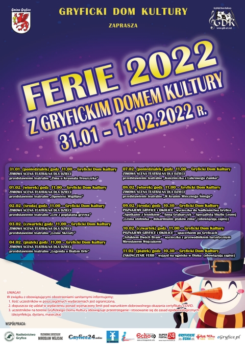 FERIE 2022 z GRYFICKIM DOMEM KULTURY