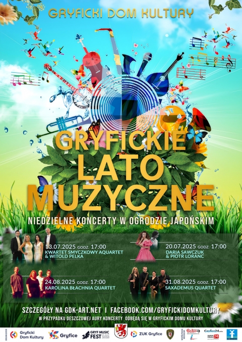 Gryfickie Lato Muzyczne 2025 – koncerty w Ogrodzie Japońskim w Gryficach