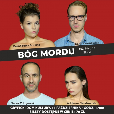 Gryficki Dom Kultury zaprasza na spektakl pt. &quot;Bóg mordu&quot; - 13.10.2024 r.