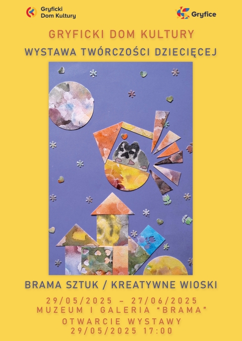Gryficki Dom Kultury zaprasza na wystawę &quot;Twórczości Dziecięcej - Brama Sztuk / Kreatywne Wioski&quot;