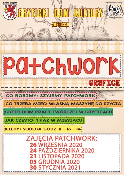 Szyjemy patchwork - zapraszamy na zajęcia!