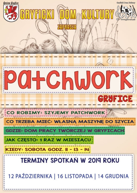 Szyjemy patchwork - zapraszamy na zajęcia!